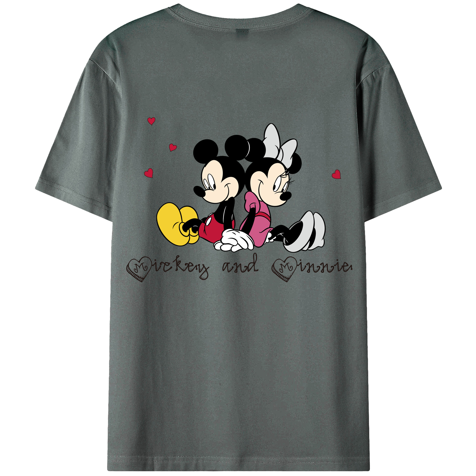 （画像用） ミッキーマウス Mickey Mouse 綿100％半袖Tシャツ（背面プリント）
